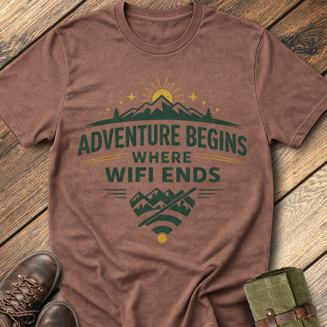 Adventure Begins Where Wifi Ends T-Shirt