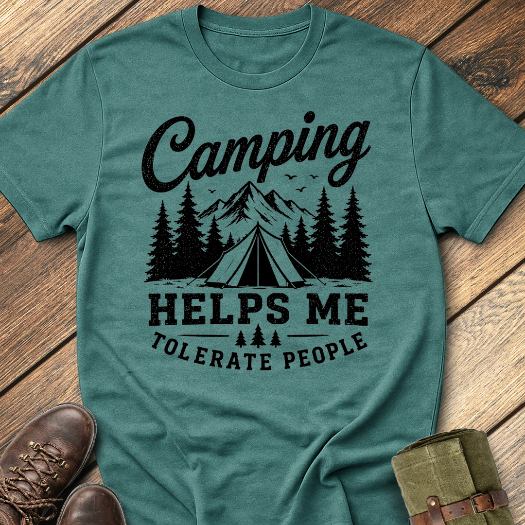 Camping helps me tolerate people T-Shirt