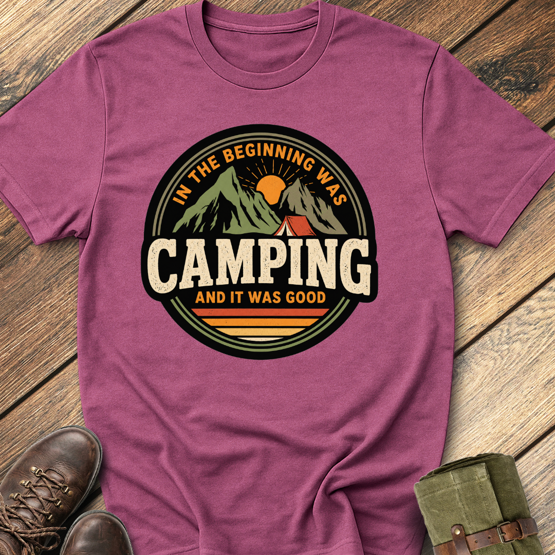 In The Beginning Was Camping T-Shirt
