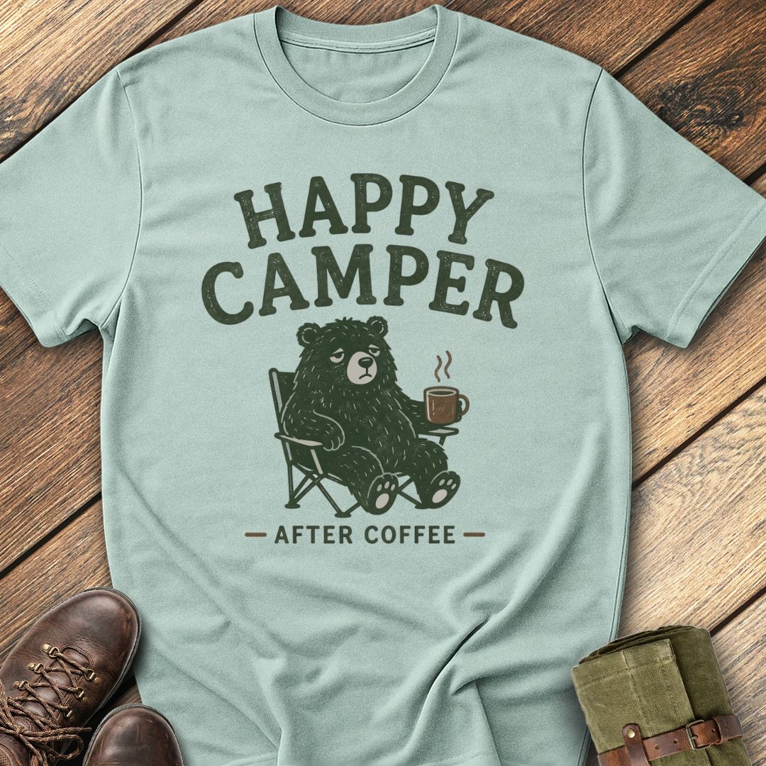Happy Camper Coffee T-Shirt