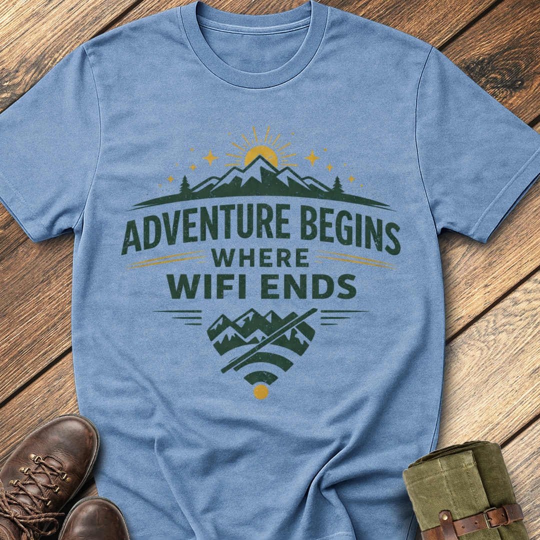 Adventure Begins Where Wifi Ends T-Shirt