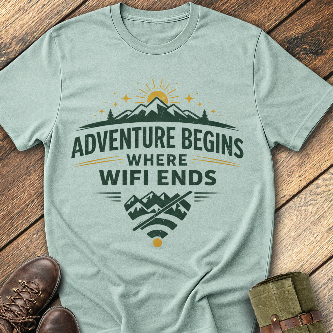 Adventure Begins Where Wifi Ends T-Shirt