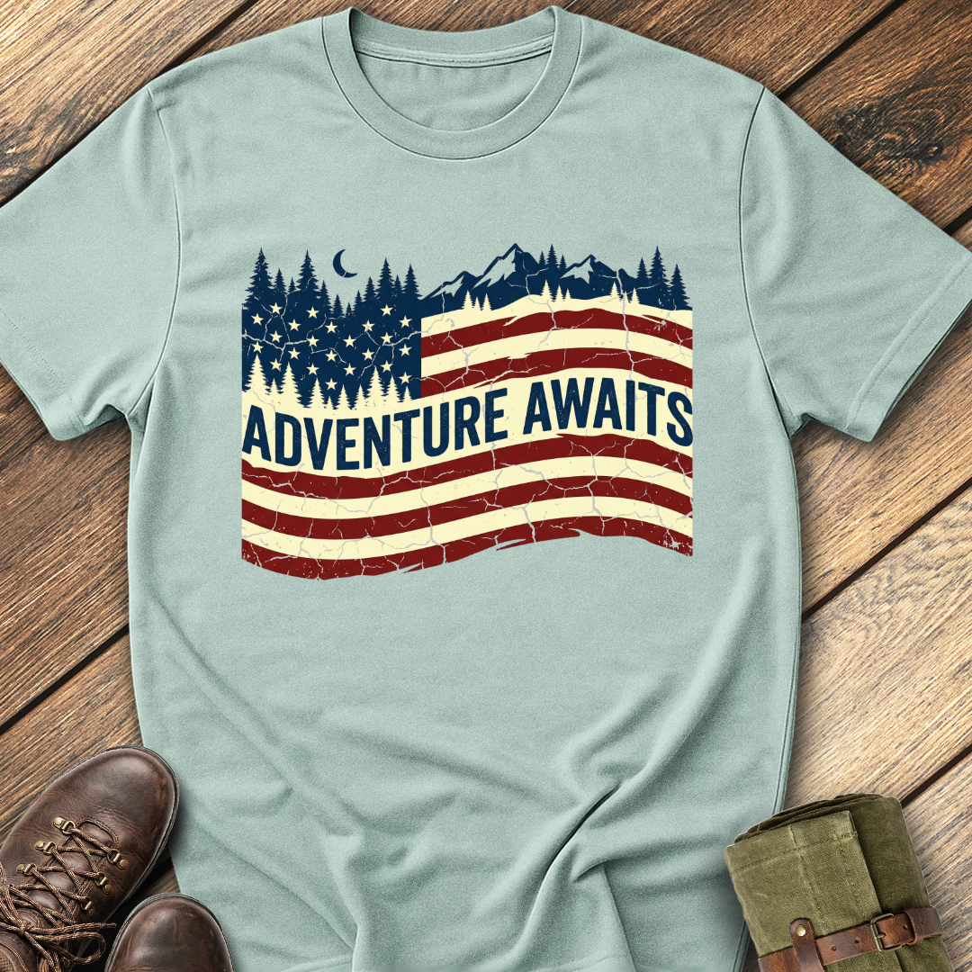Adventure Awaits USA T-Shirt