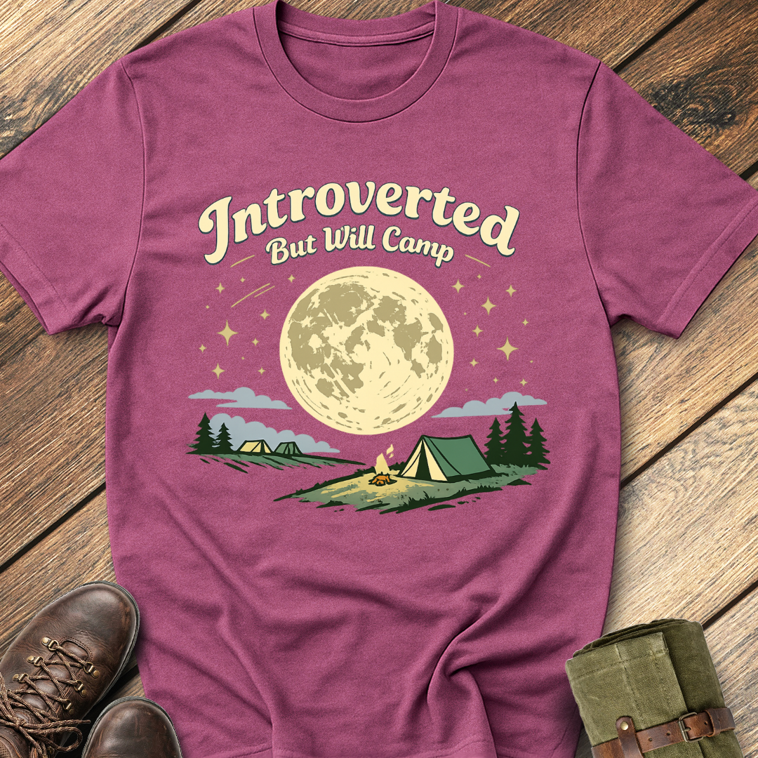 Introverted But Will Camp T-Shirt