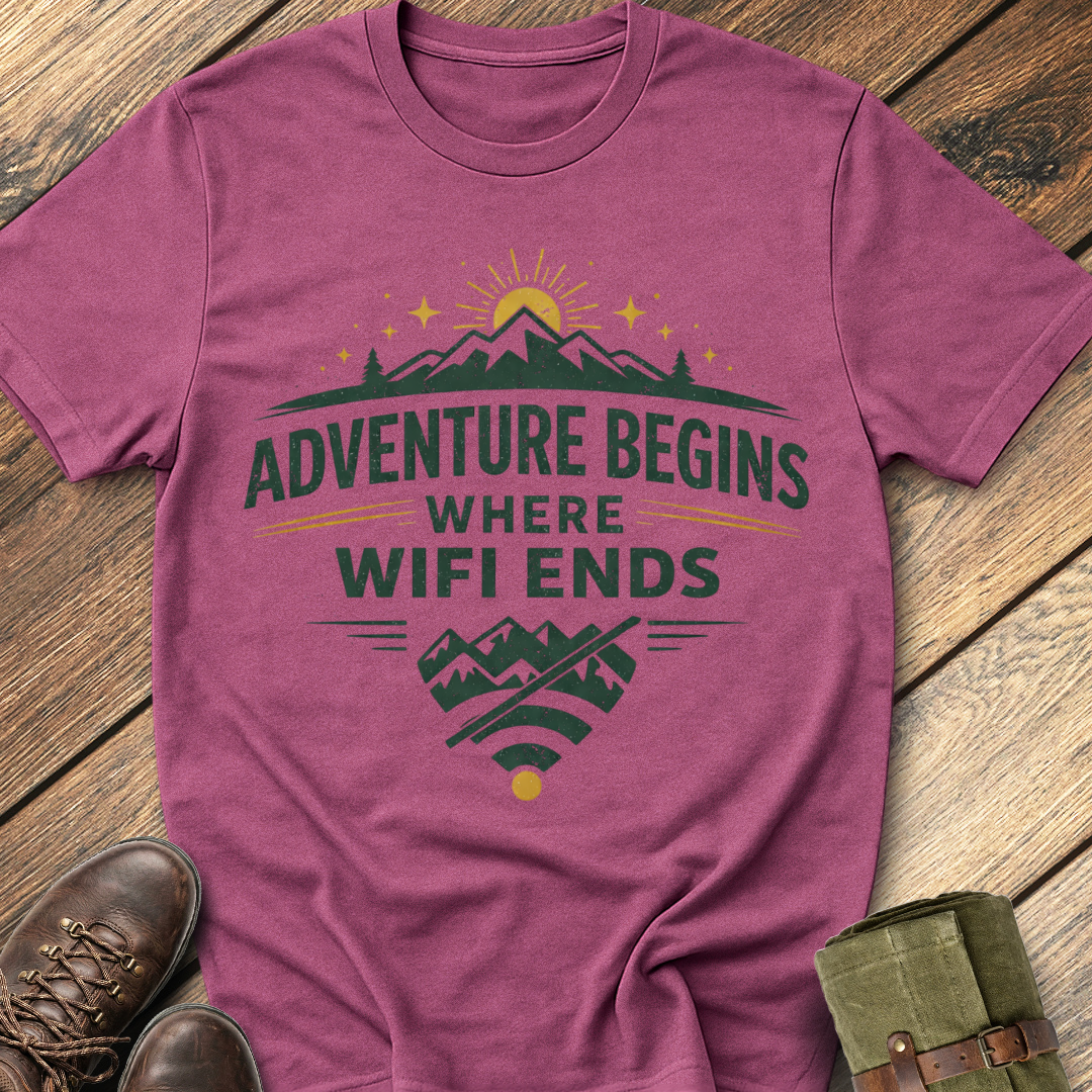 Adventure Begins Where Wifi Ends T-Shirt