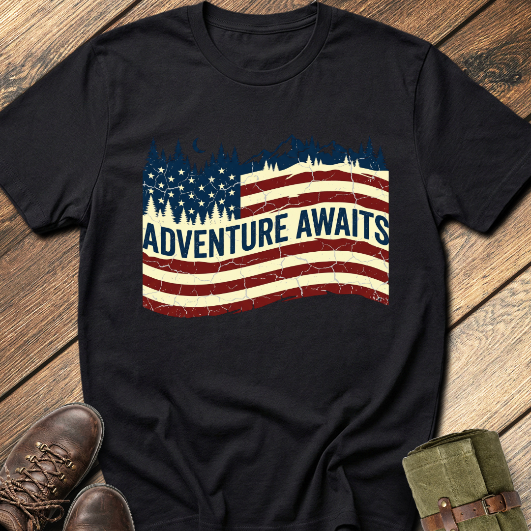 Adventure Awaits USA T-Shirt