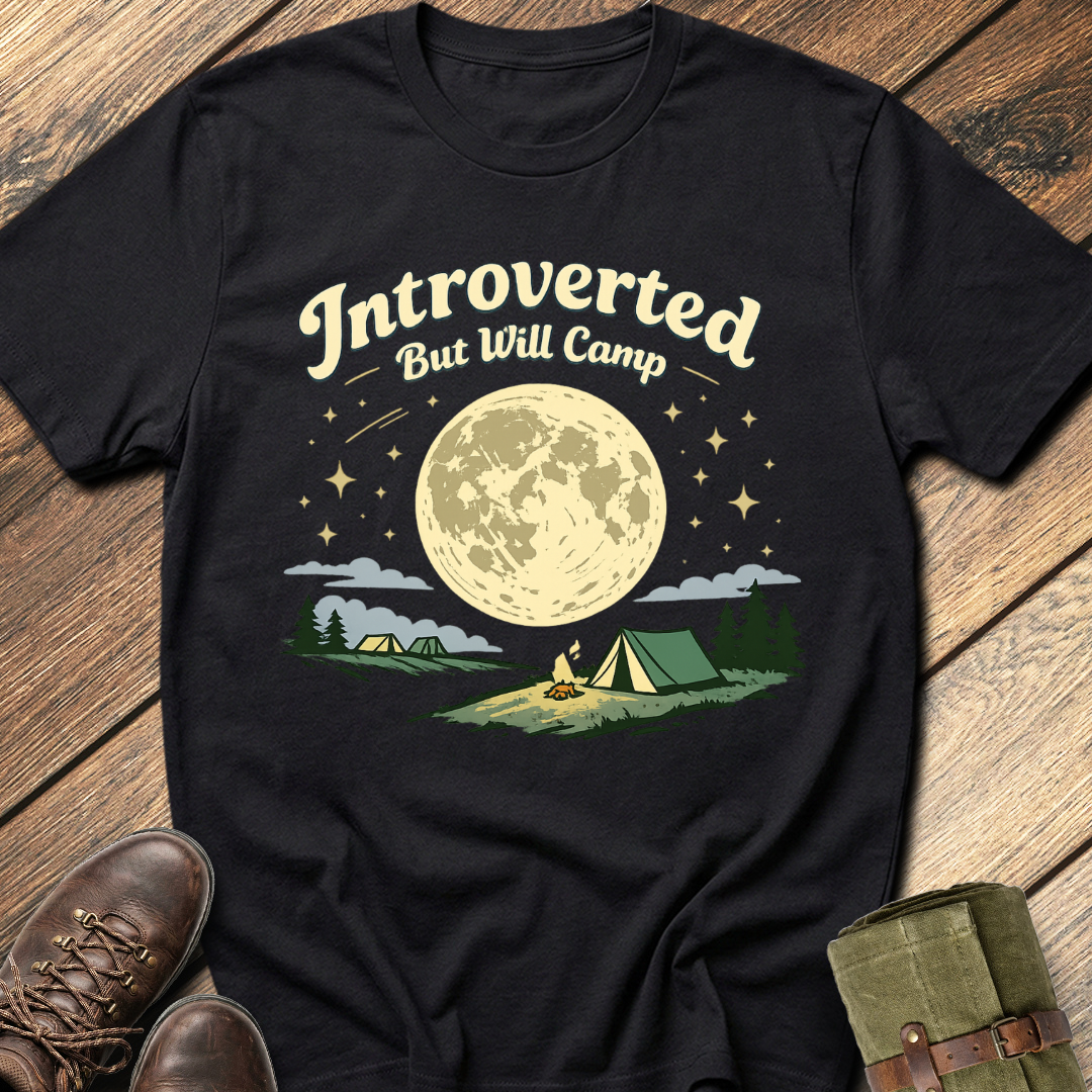 Introverted But Will Camp T-Shirt