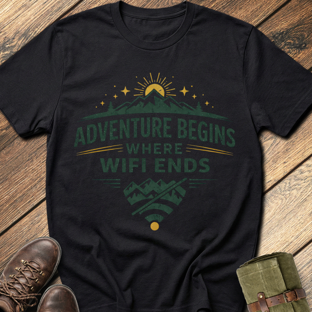 Adventure Begins Where Wifi Ends T-Shirt