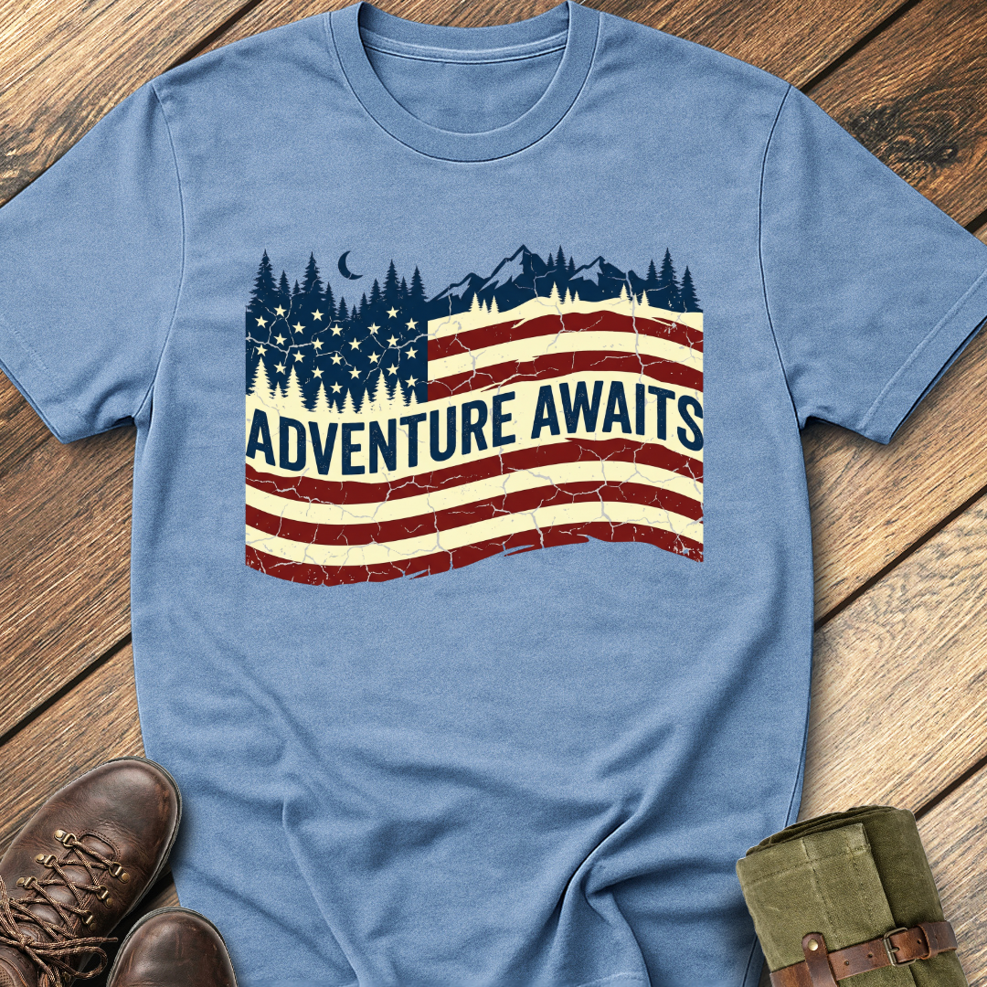 Adventure Awaits USA T-Shirt
