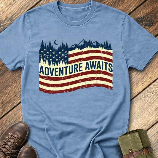 Adventure Awaits USA T-Shirt