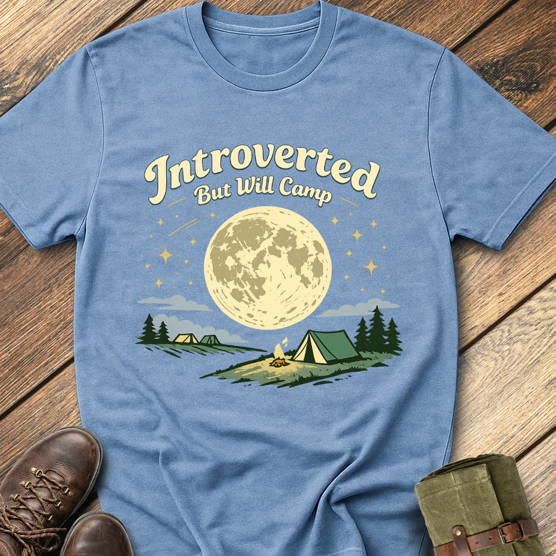 Introverted But Will Camp T-Shirt