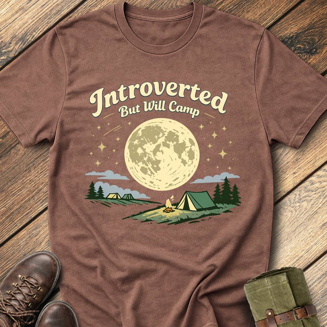 Introverted But Will Camp T-Shirt