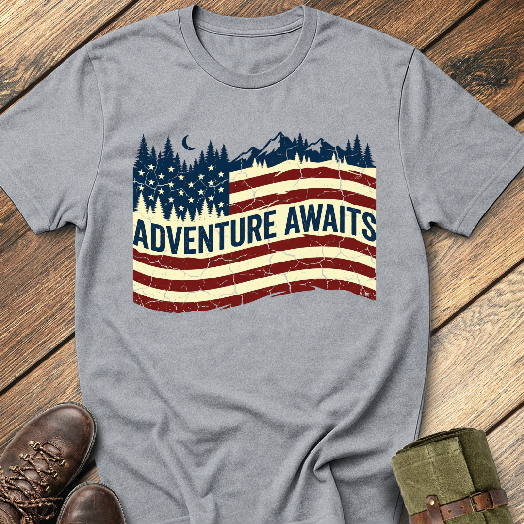 Adventure Awaits USA T-Shirt