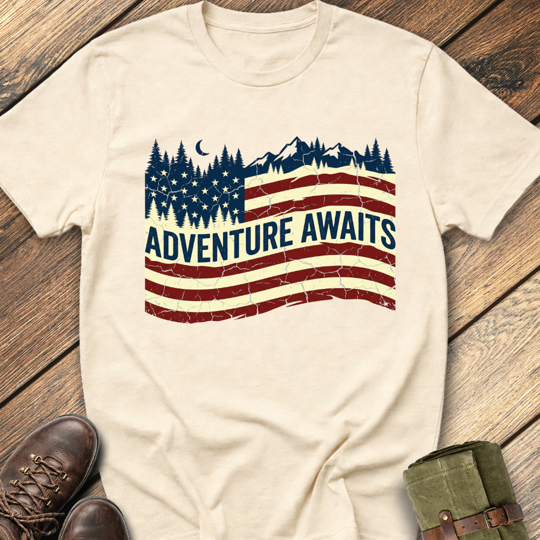 Adventure Awaits USA T-Shirt
